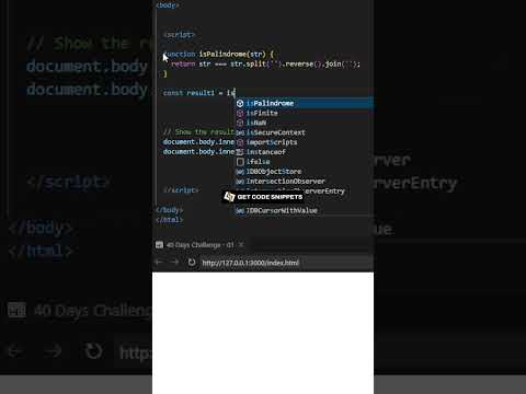 Palindrome Checker Javascript Javascript Code Tutorial Javascriptdeveloper