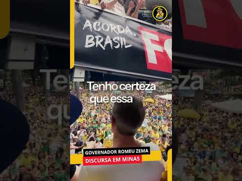 Governador Romeu Zema fala em Minas Gerais antes de ato na Paulista
