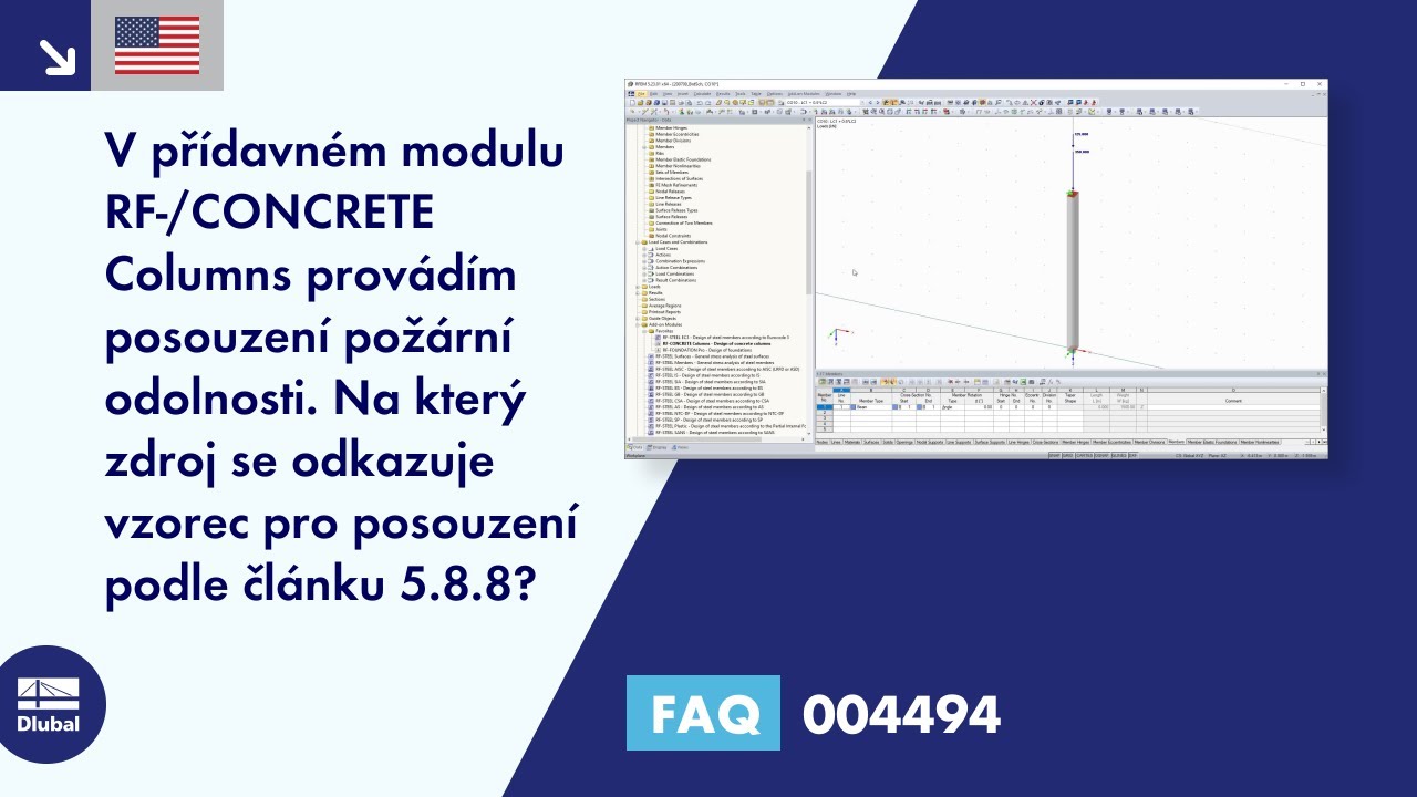 [EN] FAQ 004494 | V přídavném modulu RF-/CONCRETE Columns provádím posouzení požární odolnosti. Který zdroj ...