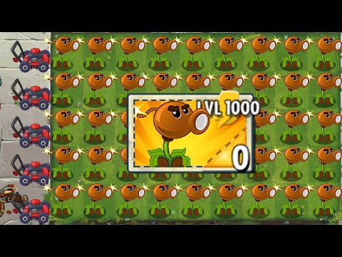 Plants vs Zombies 2 Mod - Coconut Cannon LEVEL 1000 Power-Up vs All Zombot
