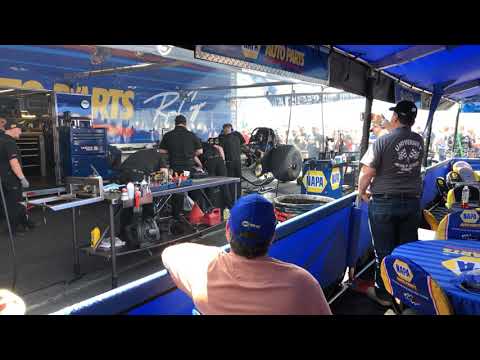 Ron Capps testing motor at Zmax (4 wide racing)