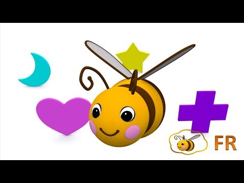 Apprendre les formes géometriques en français. Petite abeille et formes – 1 Dessin animé pour petits