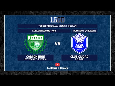 Camioneros (Esteban Echeverría) vs Club Ciudad (Bolívar) | Fecha 4 | Zona 2 | Torneo Federal A