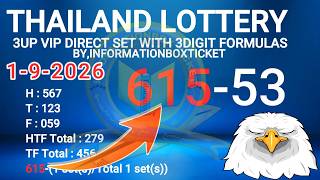 1-9-2026 THAI LOTTERY 3UP VIP DIRECT SET WITH 3DIGIT FORMULAS  By, InformationBoxTicket