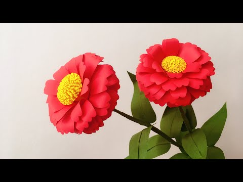 ABC TV | How To Make Zinnia Paper Flower With Shape Punch - Craft Tutorial