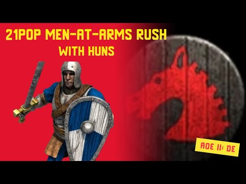 Huns 21pop Men-at-Arms Rush | AOE2 DE Build Orders