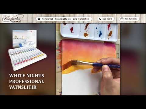 White Nights Professional vatnslitir – notkun