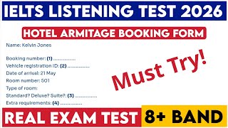 IELTS LISTENING PRACTICE TEST 2026 WITH ANSWERS | 24.04.2026 | Hotel Armitage Bo