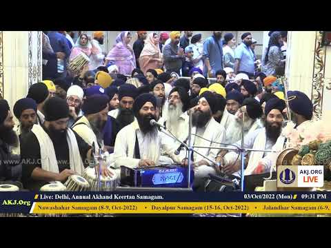 053 Delhi 3Oct2022 MonEve Akhand Keertan Bhai Parminder Singh Jee Jalandhar