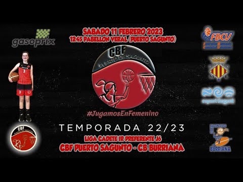 Videohighlights Cadete Gasoprix CBF Puerto Sagunto - Cb Burriana (LIGA J6 22-23)