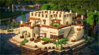 Minecraft  | How to Build a Sand Beach House For Your Survival | TUTORIAL