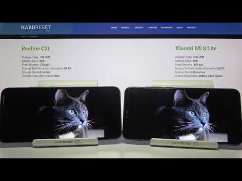 Display Quality Checkup REALME C21 vs XIAOMI Mi 8 Lite