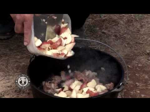 The Cast Iron Ranger Makes Oryx Green Chile Stew in a...
