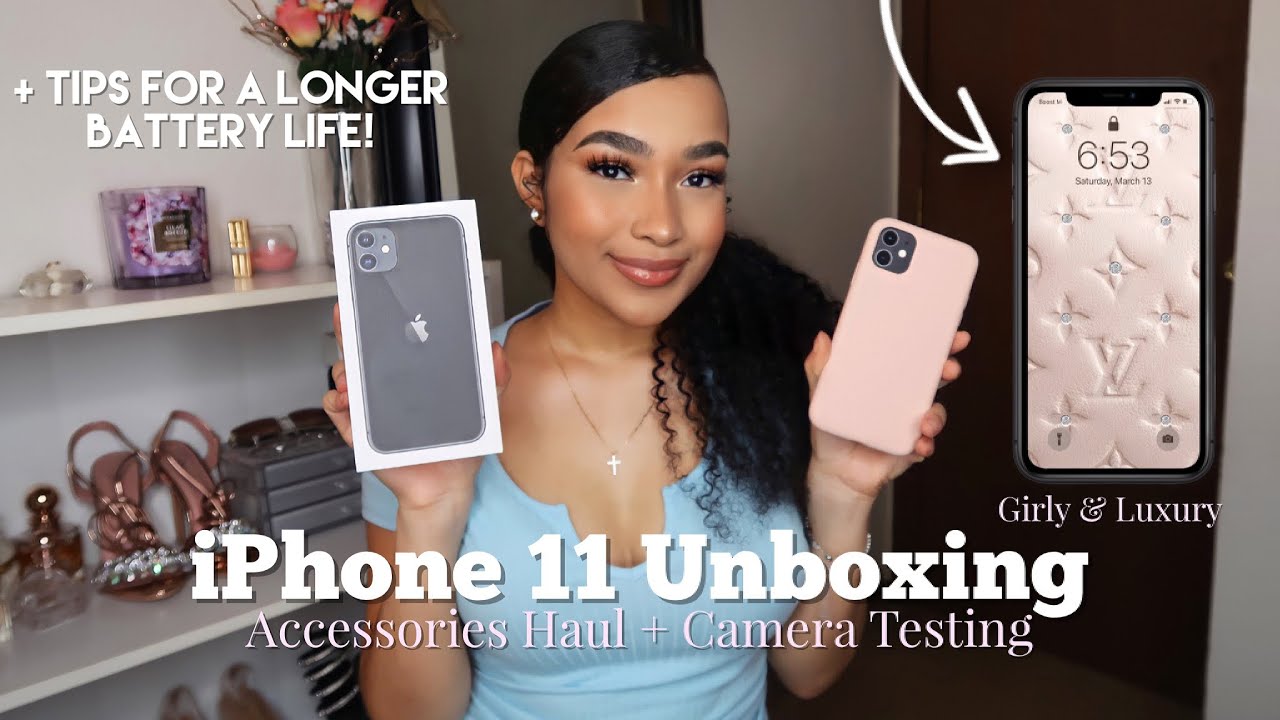 iPhone 11 Unboxing ♡ Accessories Haul + Camera Testing ~Aesthetic Asmr~