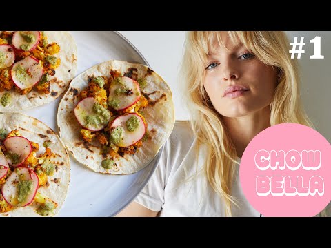 CHOW BELLA EP.1 - Roasted Cauliflower Tacos w/ Homemade salsa and pickled radishes