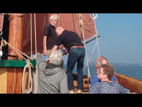 Traditional Dutch Sailing Barge on the Veerse Meer