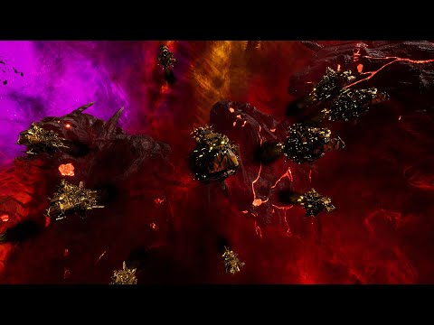 Orks vs Tyranids - Massive Battle - Battlefleet Gothic Armada 2