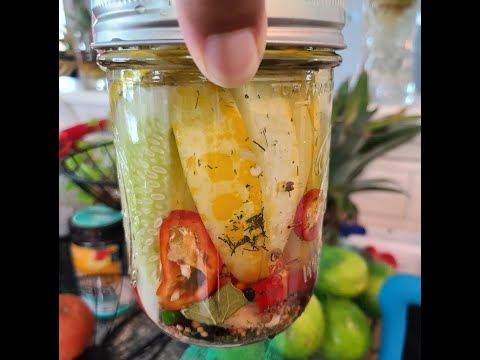 Spicy Garlic Pickled Recipe with Lemon Cucumbers