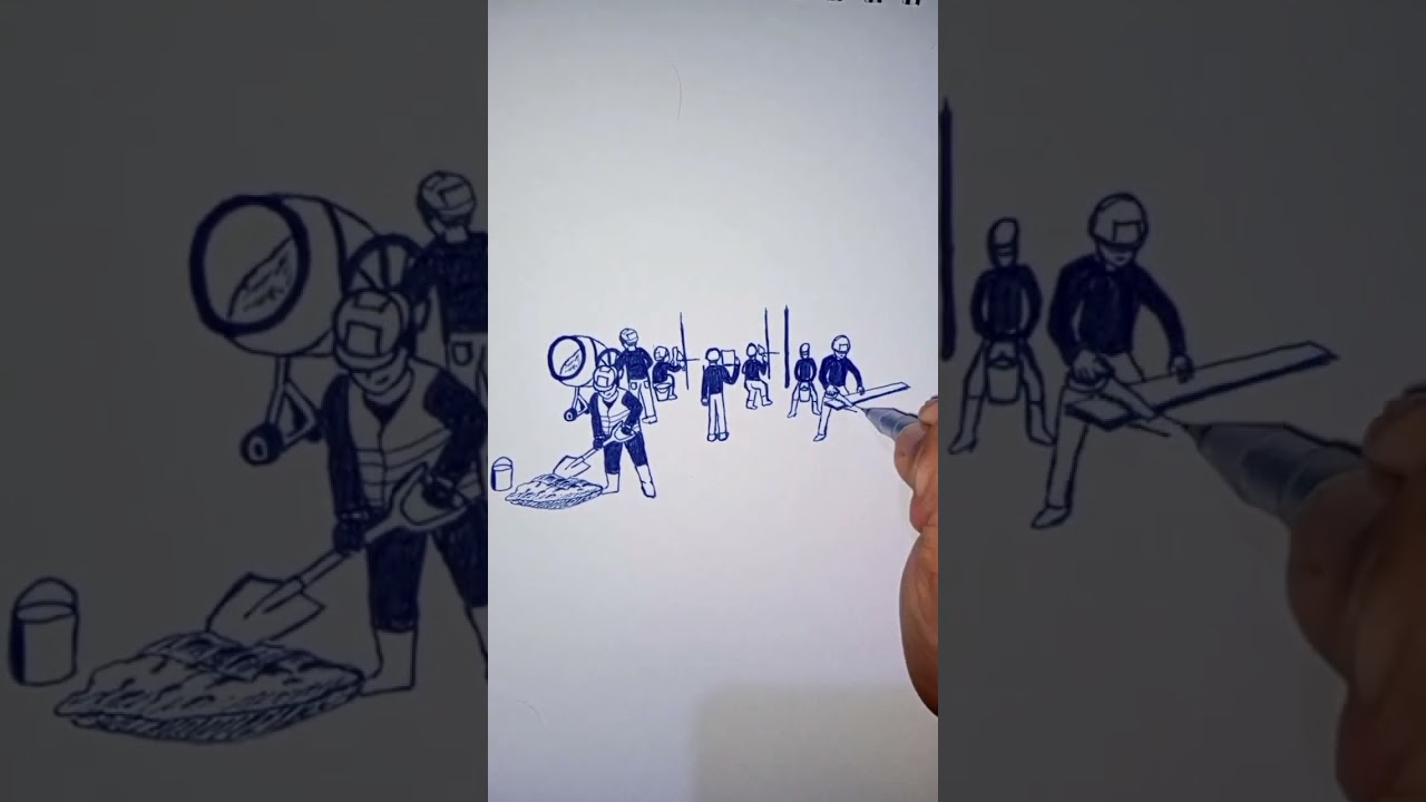 #constructionworker #drawing #lowbudgetartist