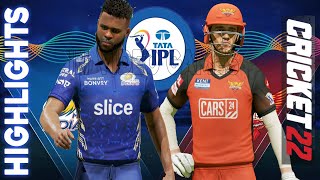 𝗺𝗶 𝘃𝘀 𝘀𝗿𝗵 - Mumbai Indians vs Sunrisers Hyderabad Match Highlights IPL 15 Cricket 2022 | Match 65