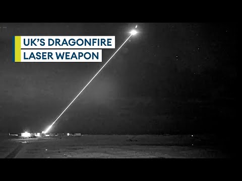 DragonFire: New declassified footage of £10-a-shot laser precision weapon in action