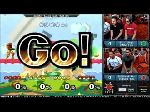 Rubicon 11 - dT_Hugs & ME | Vro vs. Glacial | KJH & GHQ | Kels - SSBM - Doubles LF