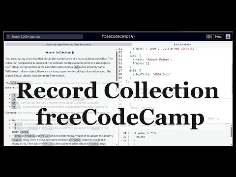 Record Collection Code Freecodecamp Objects In Javascript Recordcollection Freecodecamp Js