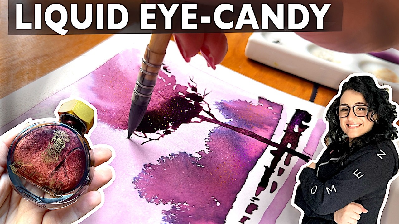 😱3 Mesmerising Water-Colour TUTORIALS with SPLITTING Ink Ferris Wheel Press review #ferriswheelpress