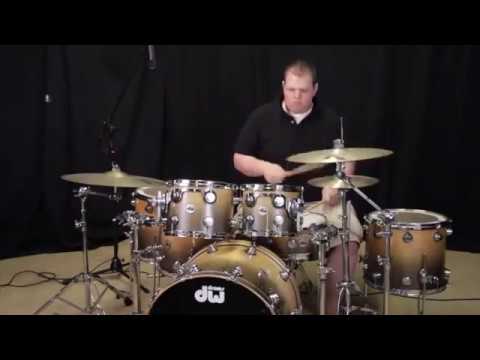 USED DW Drums Collector's Maple Natural To Candy Black Fade Metallic Over Birdseye Eucalyptus