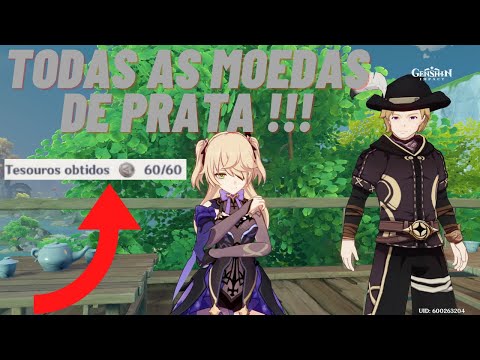 Genshin Impact - Todas as 60 Moedas de Prata/Passe de Lingju (Evento Caça ao Tesouro)