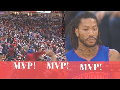 Derrick Rose EMOTIONAL Return to Chicago GETS MVP CHANTS Recives a Standing Ovation Bulls vs Pistons