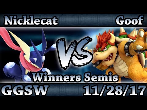 GGSW 60 - Nicklecat (Greninja, G&W) Vs. Goof (Bowser,Diddy) Smash Wii U Winners Semis - Smash 4