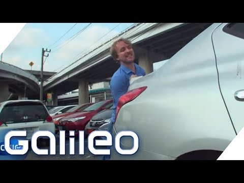 Wie beim Tetris: Der Parkplatz-Wahnsinn in Bangkok | Galileo | ProSieben
