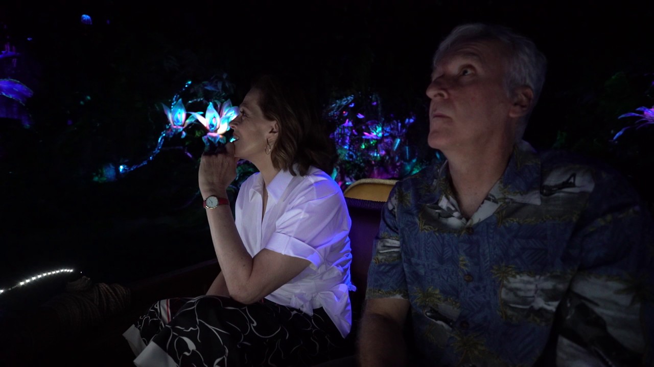 Sigourney Weaver & James Cameron Ride Na'vi River Journey