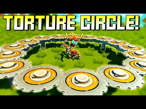 I Surrounded Bots With the Thing They Fear Most! - Scrap Mechanic Survival Mode [SMS 83]