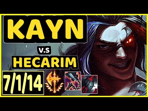 MAXLORE (KAYN) vs HECARIM - 7/1/14 KDA JUNGLE GAMEPLAY - EUW Ranked GRANDMASTER