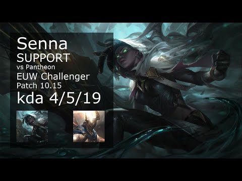 Senna Support & Ashe vs Pantheon & Ezreal - EUW Challenger 4/5/19 Patch 10.15 Gameplay
