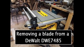 Changing a blade on a DeWalt DWE7485 Table saw! #oldguynetwork #dewaltdwe7485