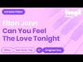 Can You Feel The Love Tonight The Lion King Elton John Karaoke Piano