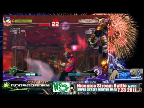SSF4 AE: Momochi (Yun) vs yellow_1986 (Zangief) - Nico Stream Battle PS3 (Semi Finals)