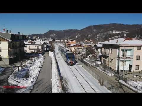 IL MINUETTO DIESEL IN TRANSITO INVERNALE A ROBILANTE (CN) MERC.  1 - 2 -  2023.