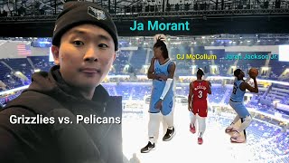 Morant Can Fly and CJ McCollum at FedEx Forum (Pelicans at Grizzlies) 