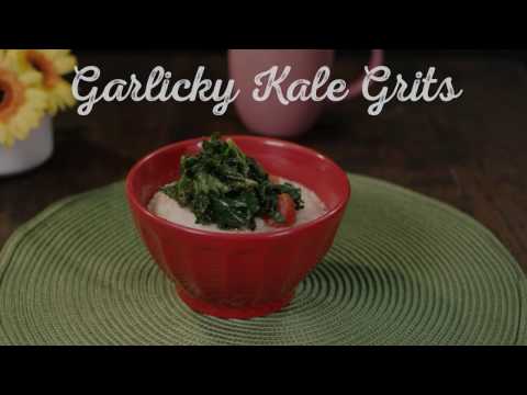 Garlicky Kale Grits