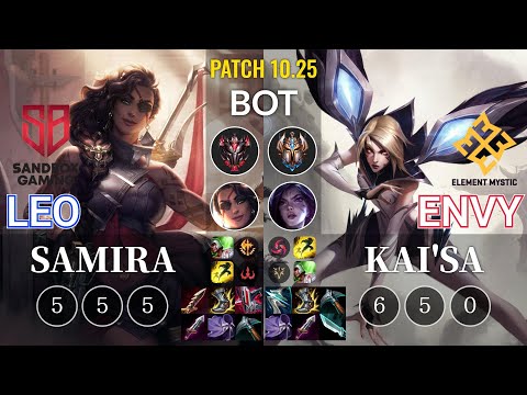 SB Leo Samira vs EM Envy Kai'Sa Bot - KR Patch 10.25