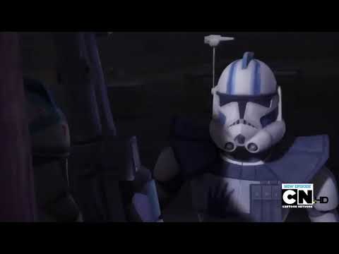 Echo tells Anakin Skywalker that a commando droid is using a platform cannon