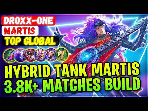 Hybrid Tank Martis, 3.8K+ Matches Build [ Top Global Martis ] DRoxx-One - Mobile Legends Gameplay