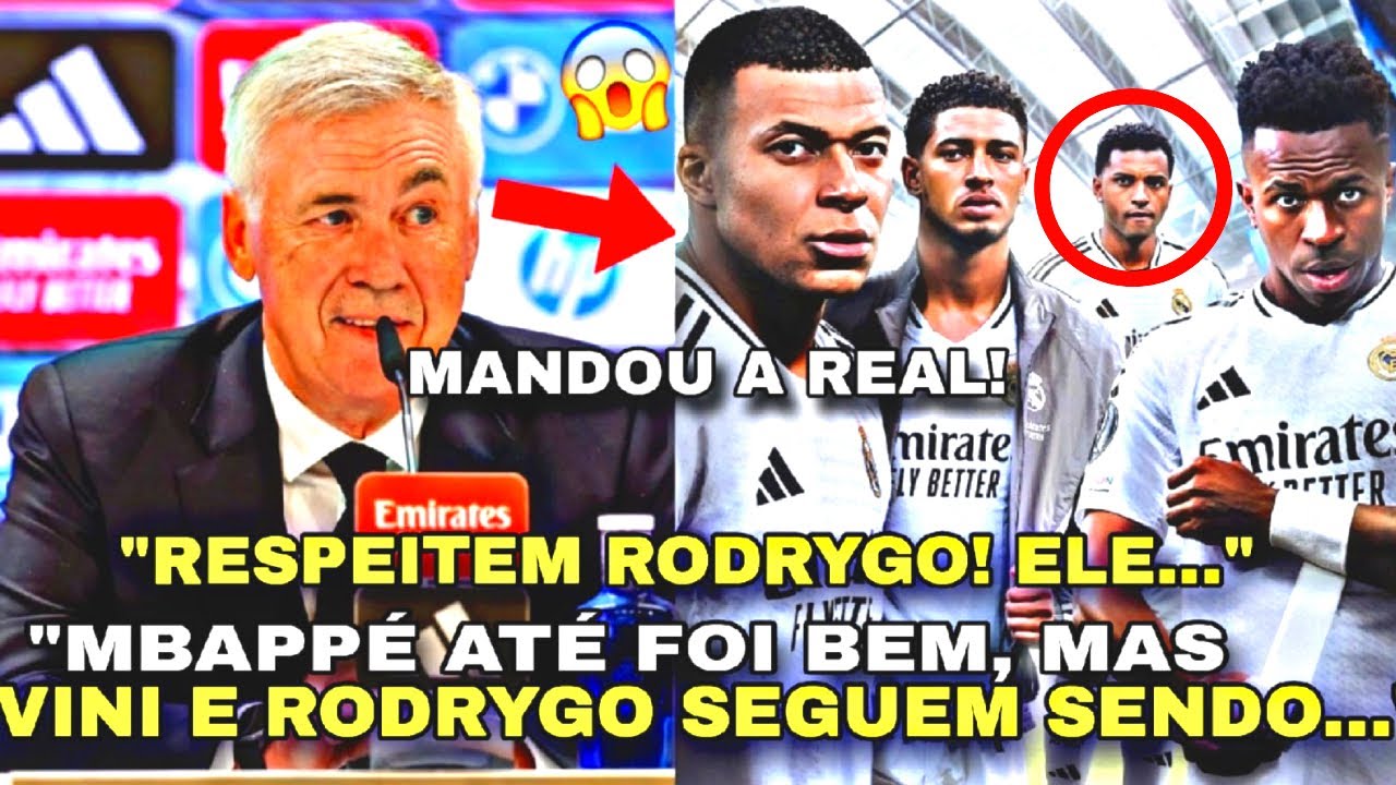 🚨🚨EITA!! ANCELOTTI SOLTA O VERBO SOBRE MBAPPÉ, VINI JR E RODRYGO APÓS TROPEÇO DO REAL MADRID!!
