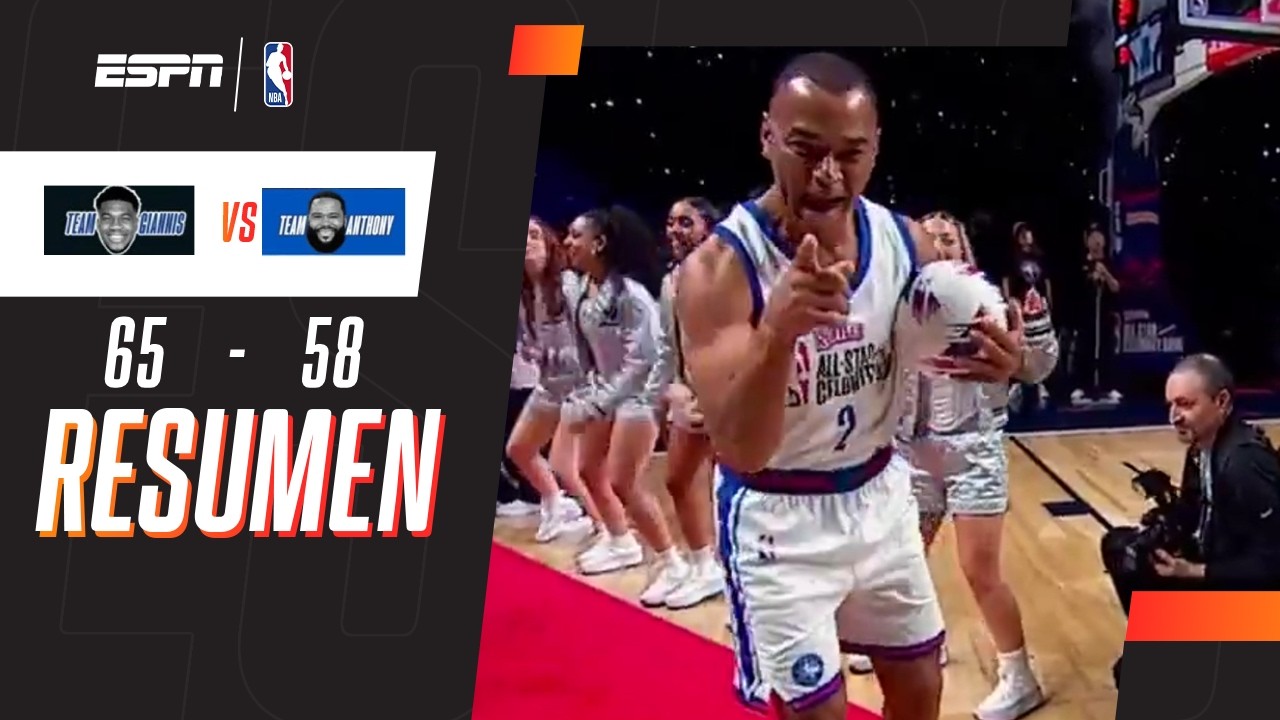 CAFÚ HIZO JUEGUITOS Y TRIUNFO DE TEAM GIANNIS EN EL ALL STAR GAME | Giannis 65-58 Anthony | RESUMEN