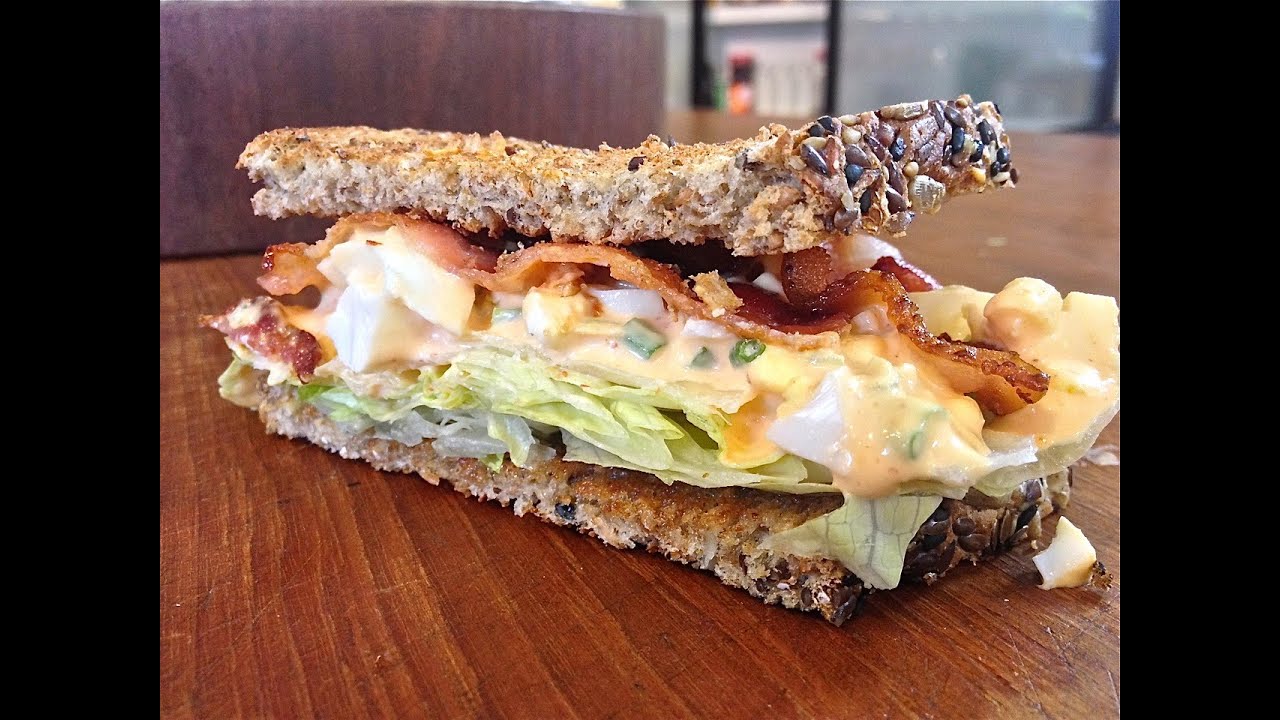 Sriracha & Bacon Egg Salad Sandwich | SAM THE COOKING GUY