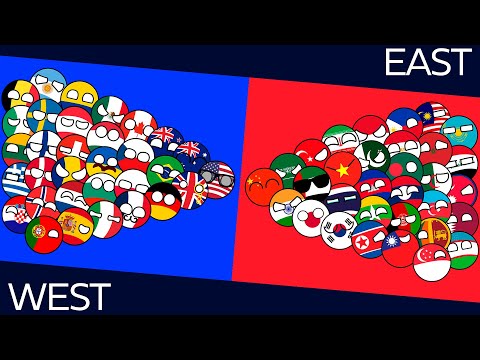 Countryballs Marble Race West vs East | Marble Race Duels